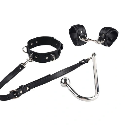 Anal Hooks Elegant Anal with Cuffs Collar Beaded 5334 and Hook 0113